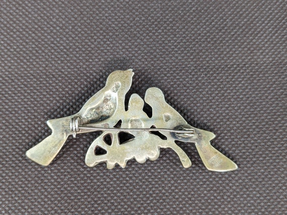 Vtg Mexico Sterling Silver Bird Branch Turquoise … - image 8