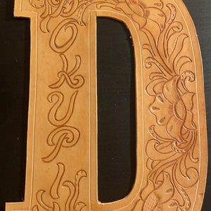 Western Tooled Leather Letter - Etsy