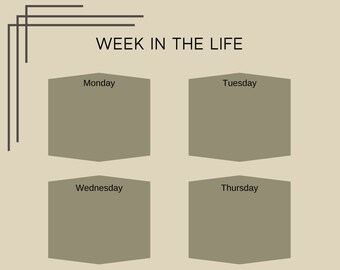 Weekly Planner - Organizer - Daily Planner - Simple, Modern - Beige and Brown