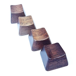 Row 1, row 2, row 3, and 4 wooden keycaps