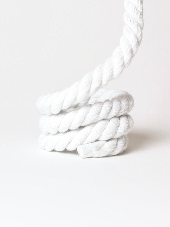 Chunky Custom Rope Laces 10mm White, Funny DIY Natural Texture Shoelaces,  Thick Twisted Shoe Laces, Cotton Round Laces, Sneakers Laces 