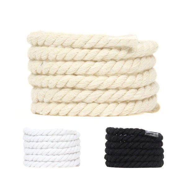8mm Chunky Rope lace 3 colors Twisted Shoe lace