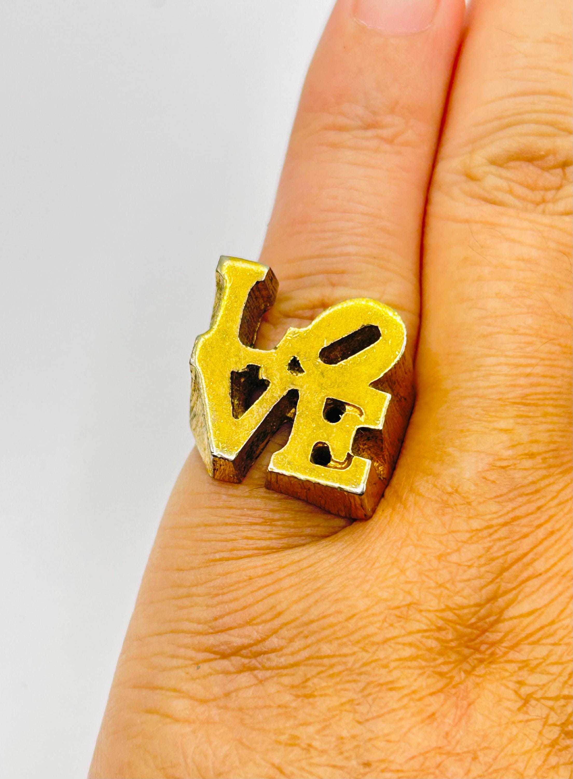 Robert Indiana Love Ring - Etsy