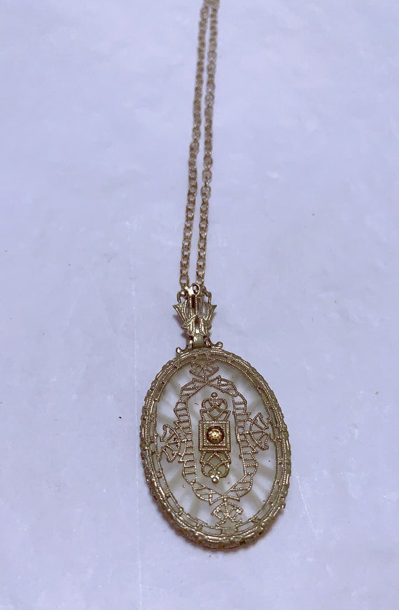 Antique camphor glass/ Czech glass necklace