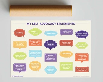 Mijn self-advocacy verklaringen poster | Sociaal en emotioneel leren