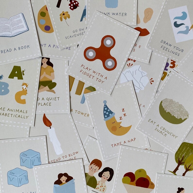 Calm Down Cards printable Self-regulation Strategies - Etsy