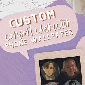 Aangepaste telefoonachtergronden comfortpersonage