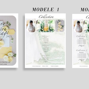 Template photographe mariage - Modele élégant - brochure tarifaire / Photoshop PSD - Téléchargement instantané