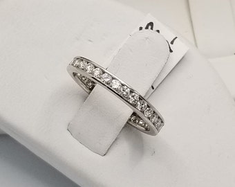 Platinum Diamond Infinity Wedding Band Ring 1.0 Carats