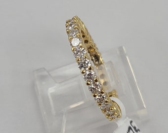 18 Karat Yellow Gold Art Deco Infinity Diamond Wedding Band Ring 2.0 Carats