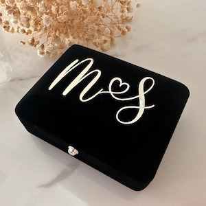 Aangepaste manchetknopendoos - Vaderdagcadeau - gepersonaliseerde luxe doos - fluwelen manchetknoopdoos - geschenkdoos bruidegom - cadeau voor mannen - voor mannen - bruidegom