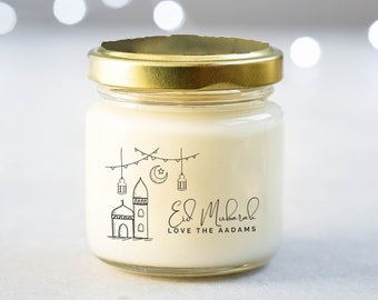 Eid Islamic Gift, Mini Favour Candle, Personalised Gift, Eid Mubarak Gift for Family and Friend