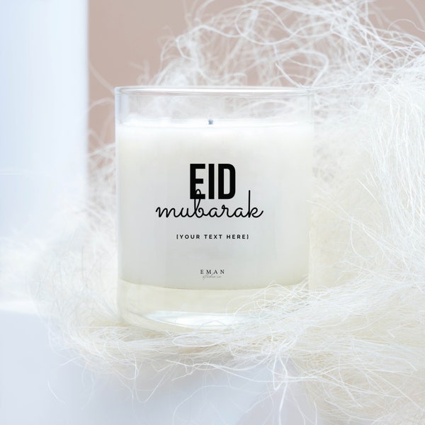 Eid Mubarak Islamic Gift, Luxury Scented Candle, Personalised 'Love From' Gift, Muslim Gift for Her, Muslim Gift for Him