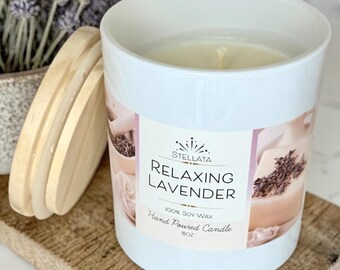 Relaxing Lavender 8oz Pure Soy Wax Candle