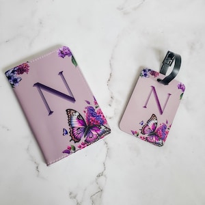 Benutzerdefinierte Passhülle & Gepäckanhänger Set: Personalisiertes Reisegeschenk