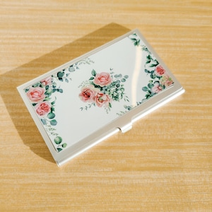 Porta-cartões de visita personalizado, estojo elegante para cartões gravados, ótimo para se apresentar, presente especial para novos empresários, cartão de visita