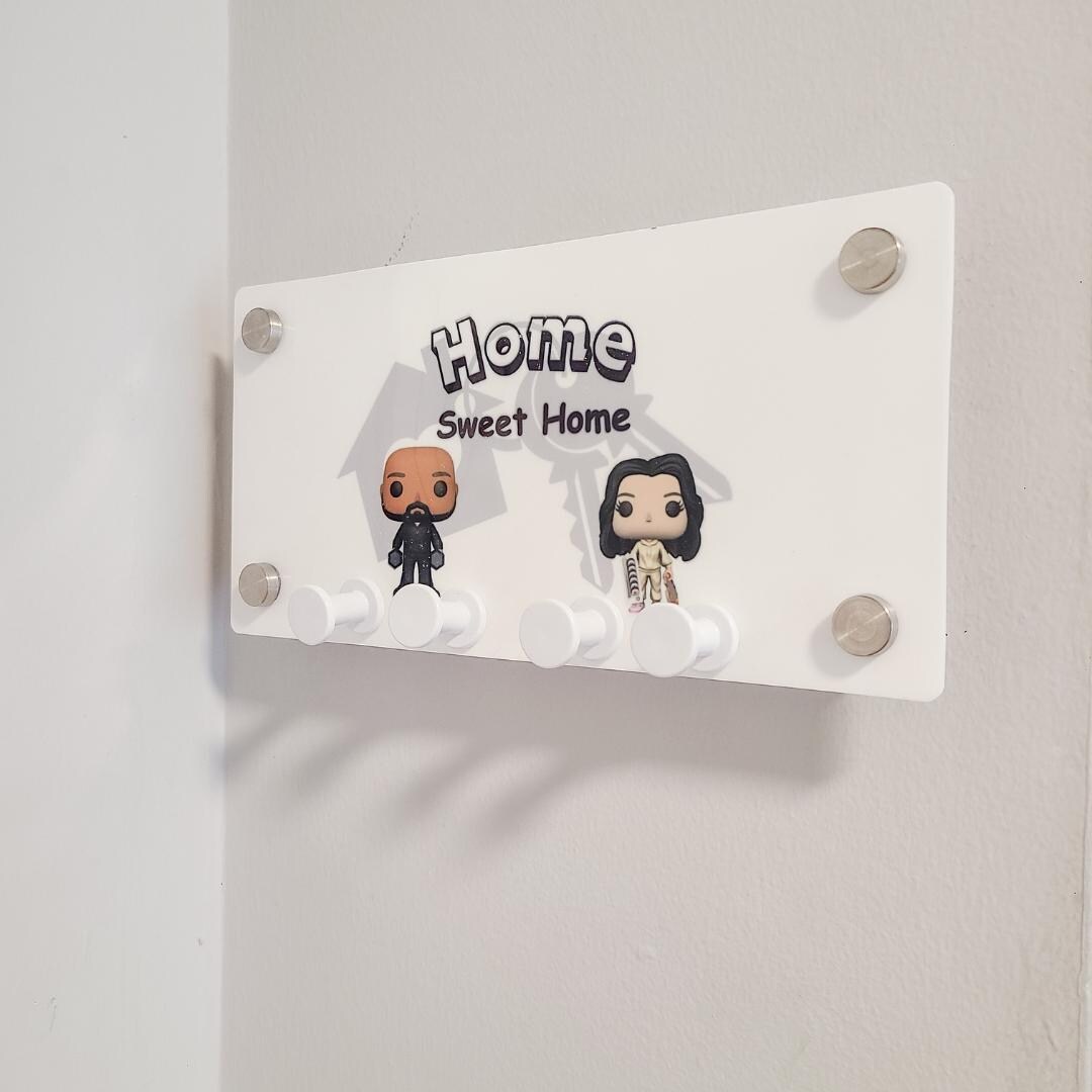 Custom Acrylic Key Holder Organizer: Wall Mount Entryway Decor - Etsy