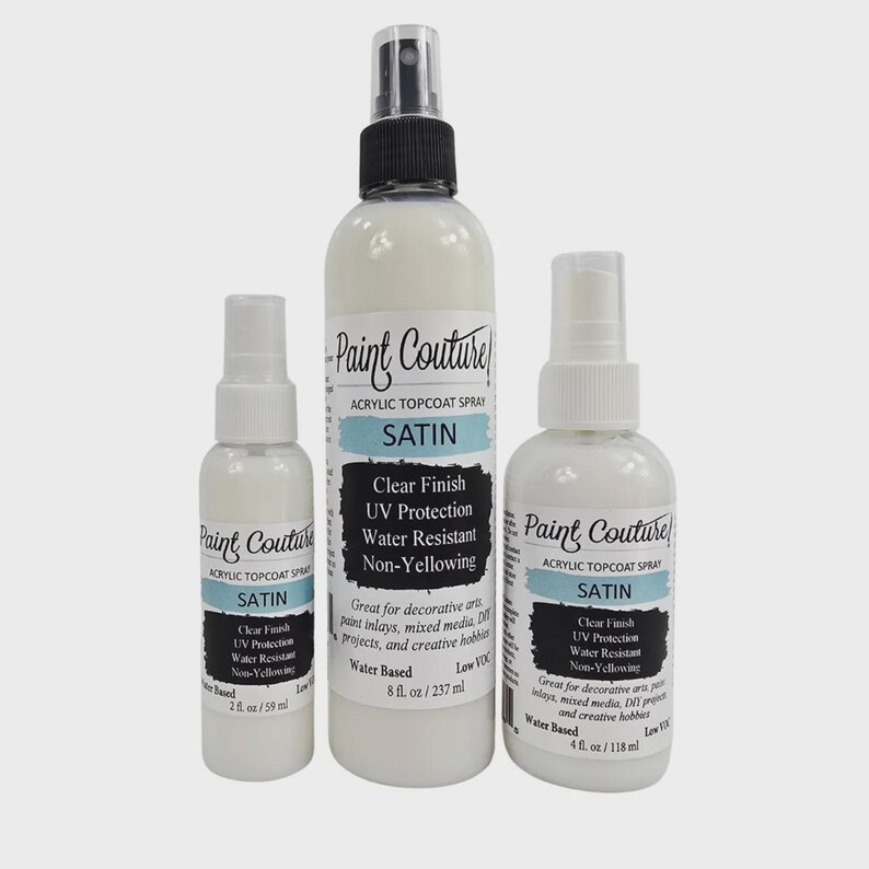 Paint Couture, Clear Acrylic Spray, Topcoat, Fine Mist Varnish, Satin, Gloss, Semi-Gloss Finishes image 5