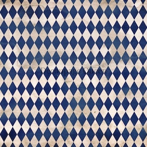 Decoupage Queen, Rice Paper, 2023 Fall Release, DPRP-0481 A4, Decoupage 8.3&quot; X 11.7&quot;, Navy, Blue, Harlequin, Vintage Style, Wallpaper