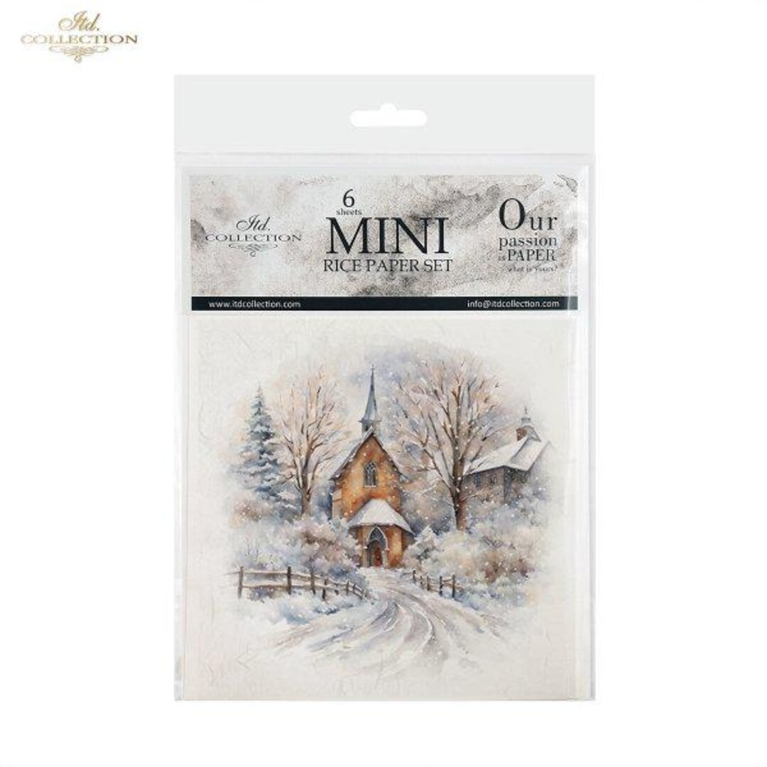ITD Collection, Rice Paper, Mini Set, Decoupage, Mixed Media, Winter ...