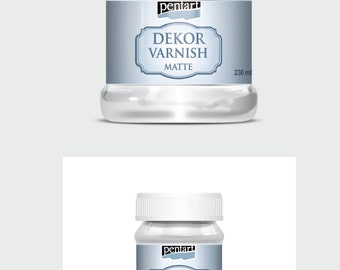 Pentart Dekor Varnish Matte, Water Based, 230, 100 ml ML Water Based 22685, 22683