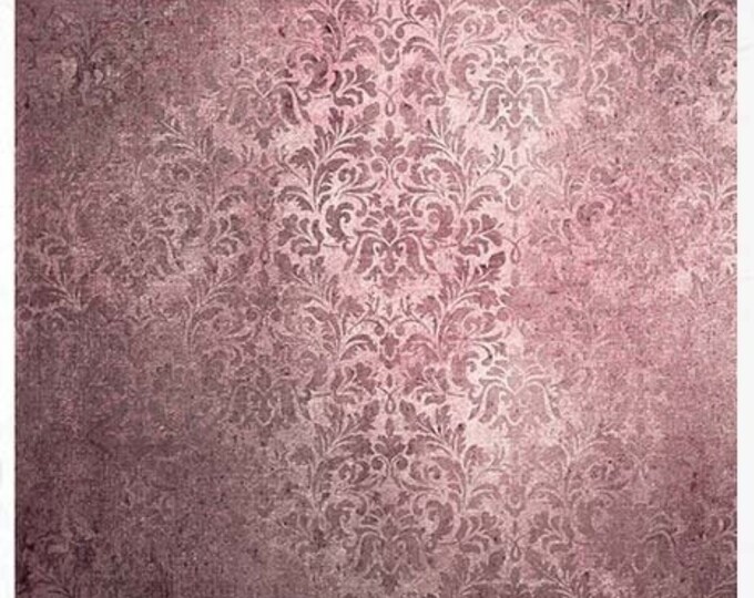 ITD Collection, Rice Paper, Decoupage, Gothic Series, Maroon, Damask ...