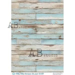 AB Studio, papier de riz, vallée lactée, bois patiné, planches, papier peint, arrière-plan, shabby chic, ID-547 A4 8,27 x 11,69, techniques mixtes, découpage