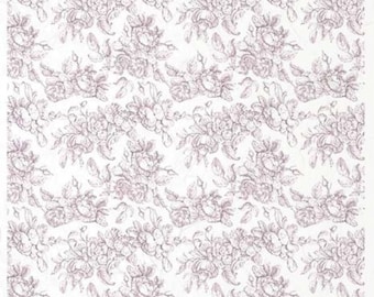 Collezione ITD, Carta di riso, Decoupage, R2003, A4 - 8,27x11,7, Shabby Chic, sfondo, carta da parati, rose rosa pastello Tecnica mista