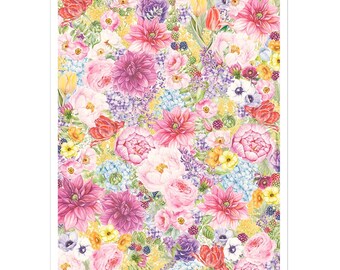 Ciao Bella Italian Rice Paper for Decoupage, Blossom, Flowers, A4, 8.5 x 11.5 inches, 21.5cm x 29 cm, CBRP238