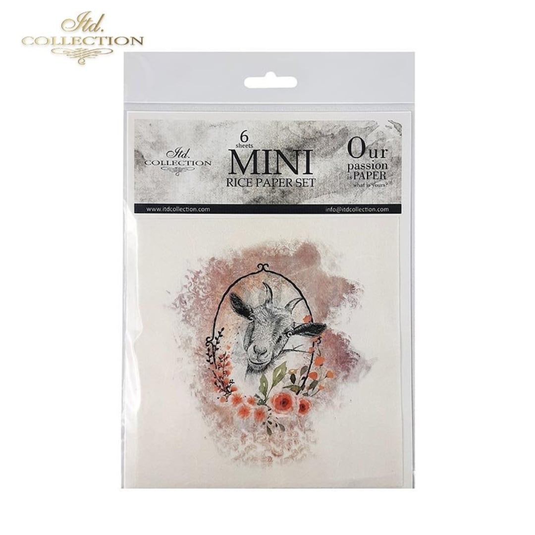 ITD Collection Rice Paper Mini Set for Decoupage RSM008, 6 Sheets of ...