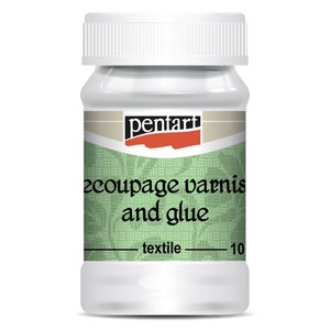 Pentart, Decoupage Varnish and Glue, Textile, Washable, 100 ml, SKU 1456