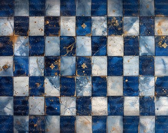 Reba Rose Creations, Rice Paper, Decoupage, Mixed Media, Blue, White, Checkered, Background, Wallpaper, Shabby Chic, 1600, A4 8.27 X 11.6