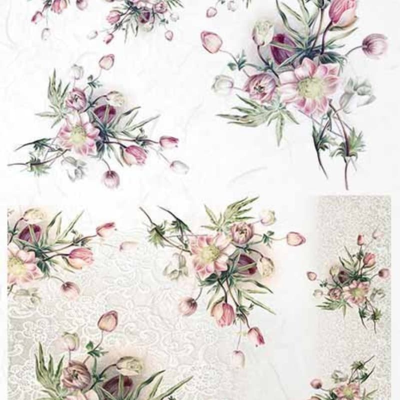 Pink Flower Rice Paper - Etsy
