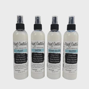 Paint Couture, Clear Acrylic Spray, Topcoat, Fine Mist Varnish, Satin, Gloss, Semi-Gloss Finishes image 1