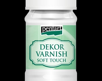 Pentart, Dekor, Soft Touch, Varnish, Sultra-matte 100 ml, 230 ml, Wasserbasis