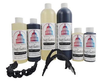Paint Couture Flexible Casting Resin | Two-Part Urethane System for Highly Detailed, Bendable Embellishments, Ivory and Black, 8 oz, 16 oz