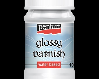 Pentart Glossy Varnish Water Based 100 ml | Clear, Fast-Drying, Suitable for Rice Paper, Paints, and Crafts