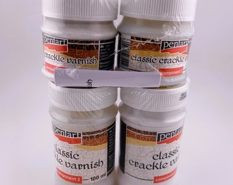 Pentart, Crackle Varnish Classic, 2 component set, Aged Effect, Distressed Appearance, Antique, Cracks