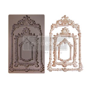 Redesign mit Prima, Barock, Rahmen, Finley, Vintage Style Rahmen, Dekoration, Silikonform, 5″X8″, Bastelbedarf, Food Safe