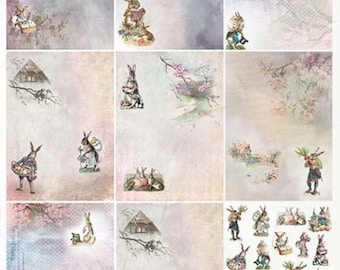 ITD Collection Bunnies Rice Paper Decoupage Size A4 for DIY - Etsy