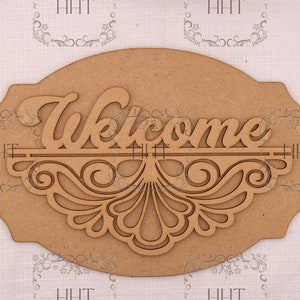Laser Cut, MDF, Wood, Craft, Blank Base, Welcome Sign, Plaque, Home ...