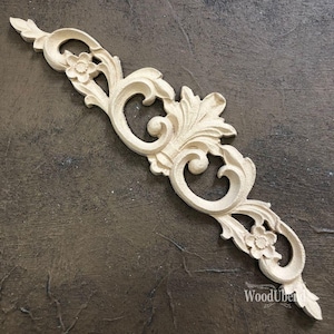 WoodUbend, Pack of Two Pediment, Vintage Style, Heat Bendable, Pliable, WUB2118 19.5×5.5cms