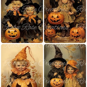 Reba Rose Creations, papier de riz pour découpage, techniques mixtes, Halloween, des bonbons ou un sort, cartes, shabby chic, style vintage, 0653 A4 8,2 x 11,6
