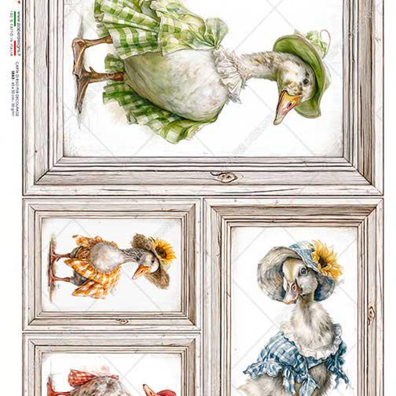 Country Geese Rice Paper - Etsy