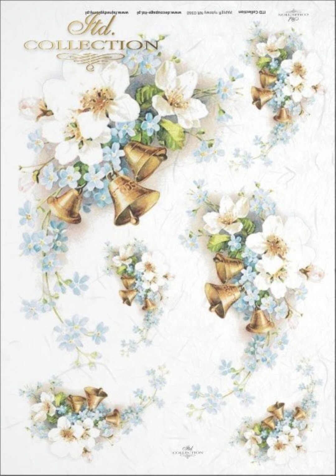ITD Collection, Rice Paper, White Spring Flowers, Wedding Bells, Bridal ...