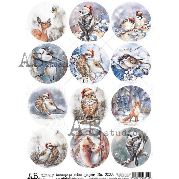 Winter Rice Paper - Etsy