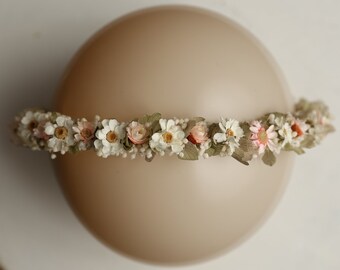 Haarband Baby | Trockenblumen Serie "Vivian" | Trockenblumen | Babyshooting | Babyband | Haarschleife | Stirnband | Taufe