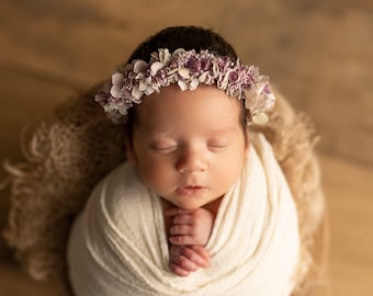 Haarband Baby | Trockenblumen Serie "Lorena" | Trockenblumen | Babyshooting | Babyband | Haarschleife | Stirnband | Taufe