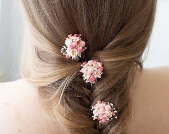 Hairpins | Dried flower series "Rosalie" | Veilweed white | Harrschmuck | Bridal Hairstyle | Dried flowers | Wedding | Set