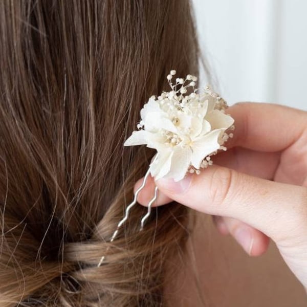 Hairpins | Dried flower series "Sina" | Gypsophila white | Hair jewelry | Bridal hairstyle | Dried flowers | wedding | set